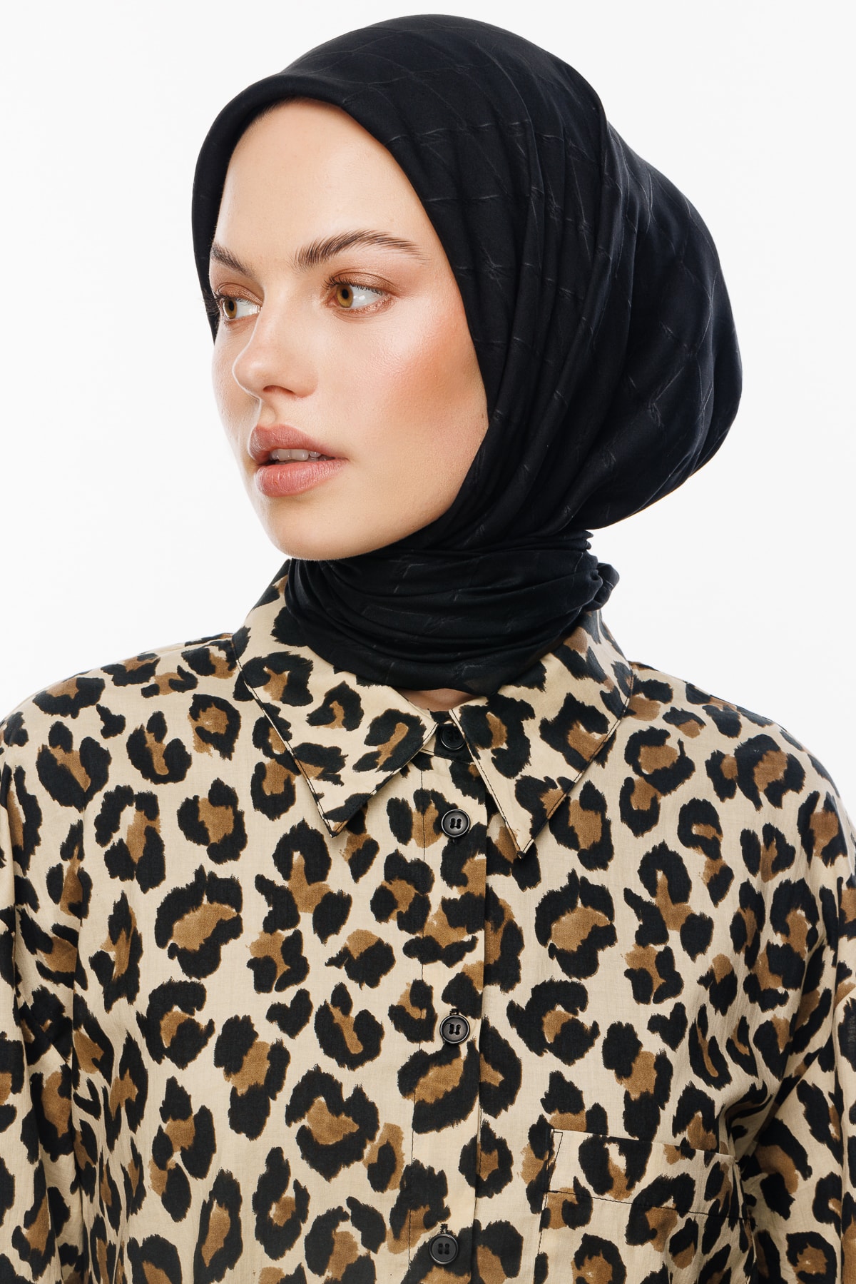 Bamboo Jacquard Scarf - Black