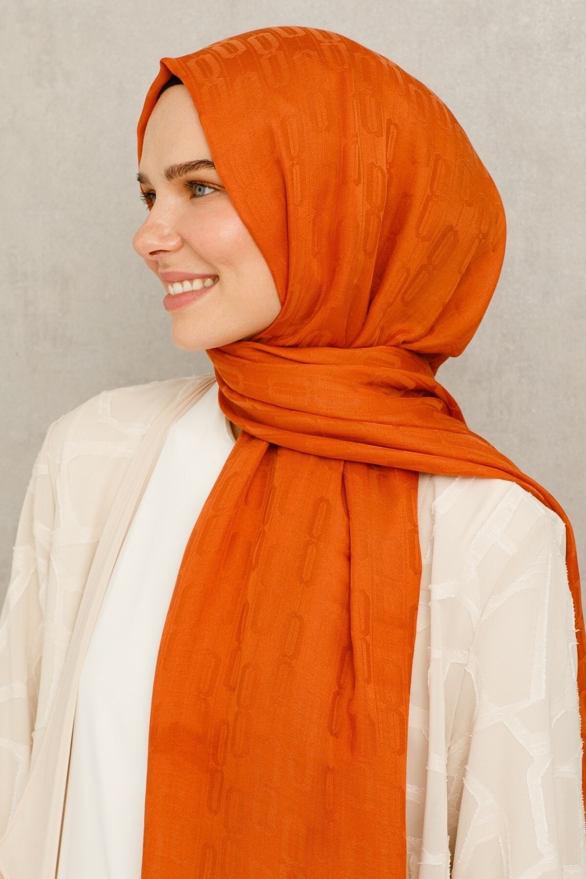 Gemustertes Baumwolle Jacquard Hijab