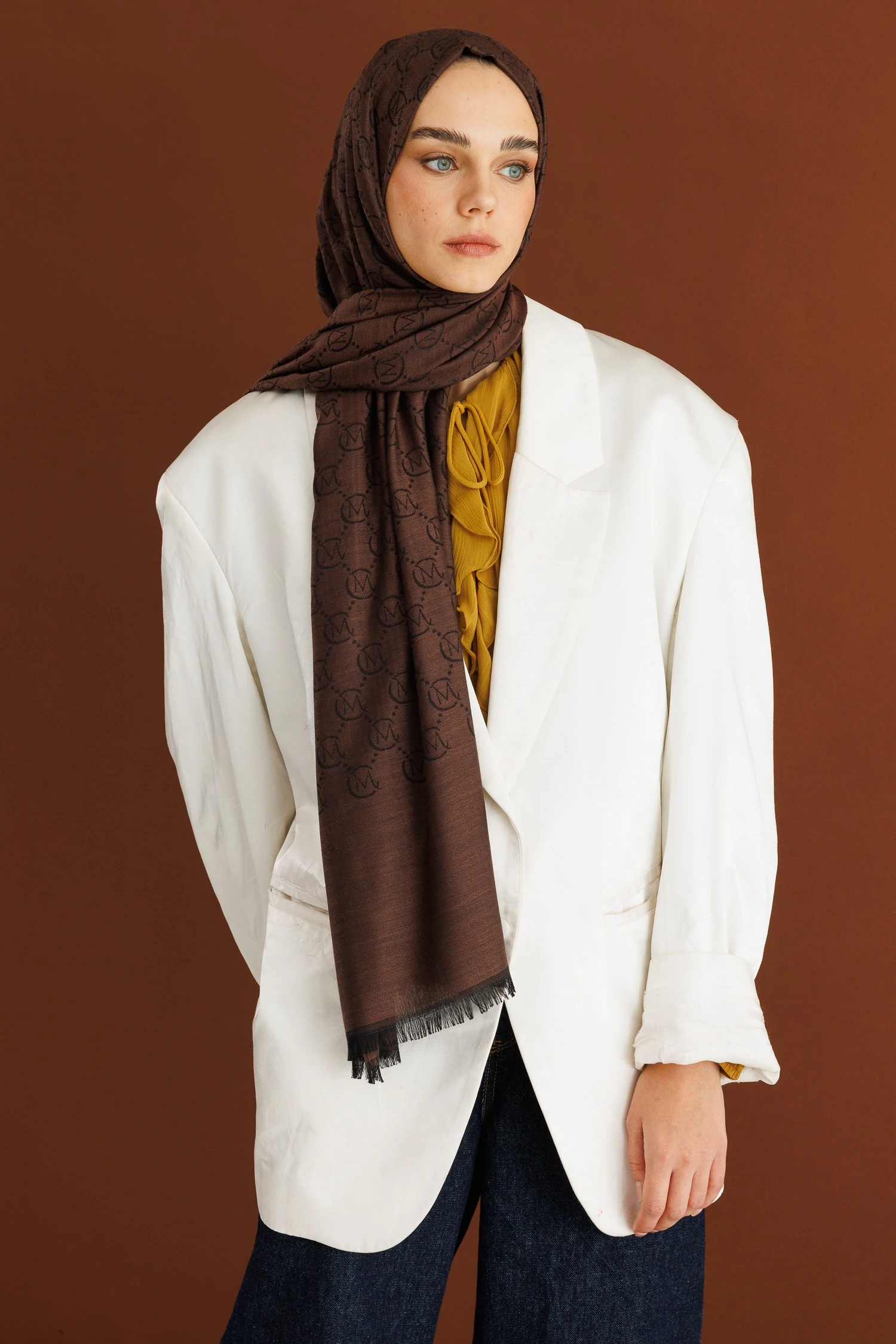 Wool Silk Shawl - Bitter