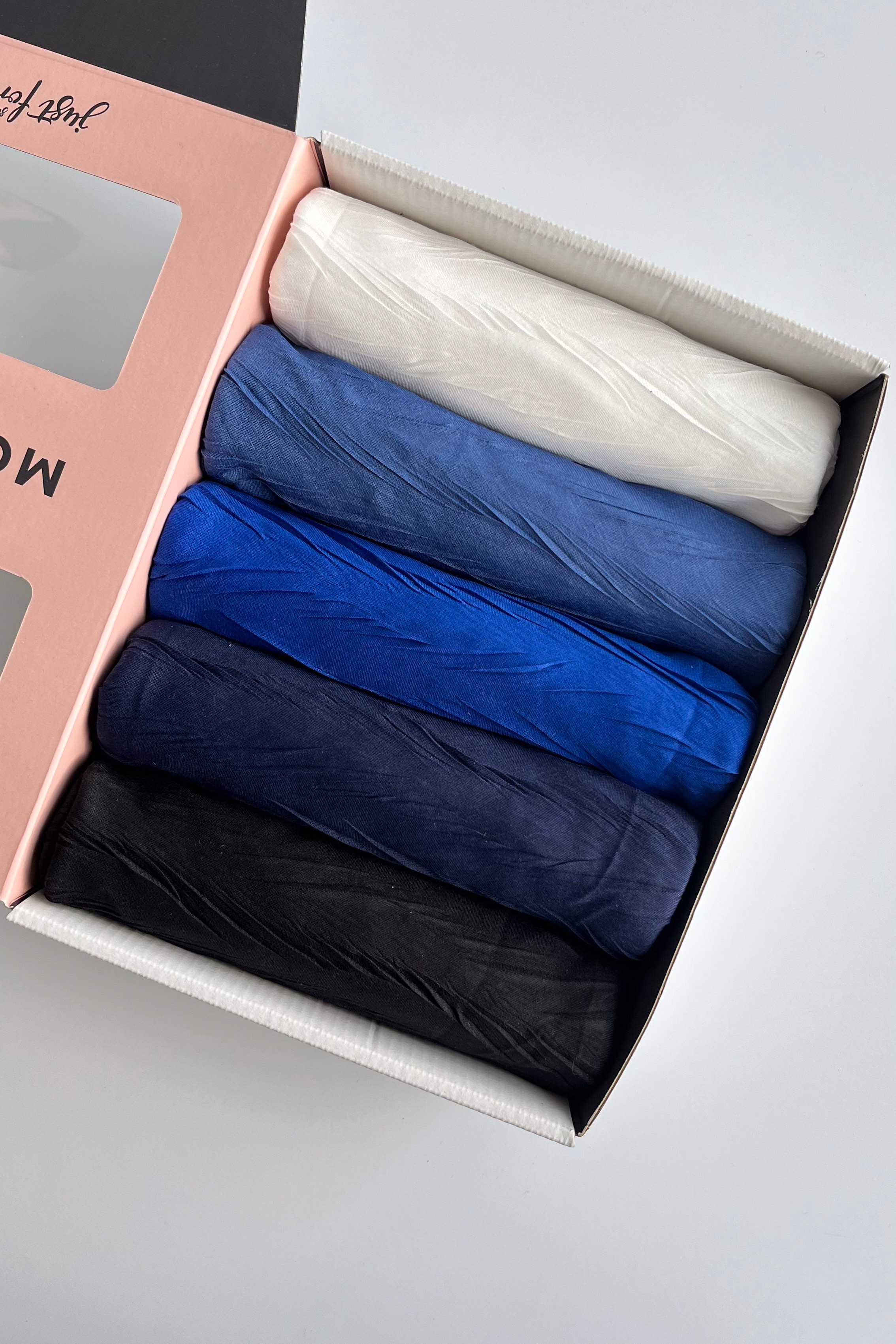 Pleated Bamboo Scarf Color Box Ice
