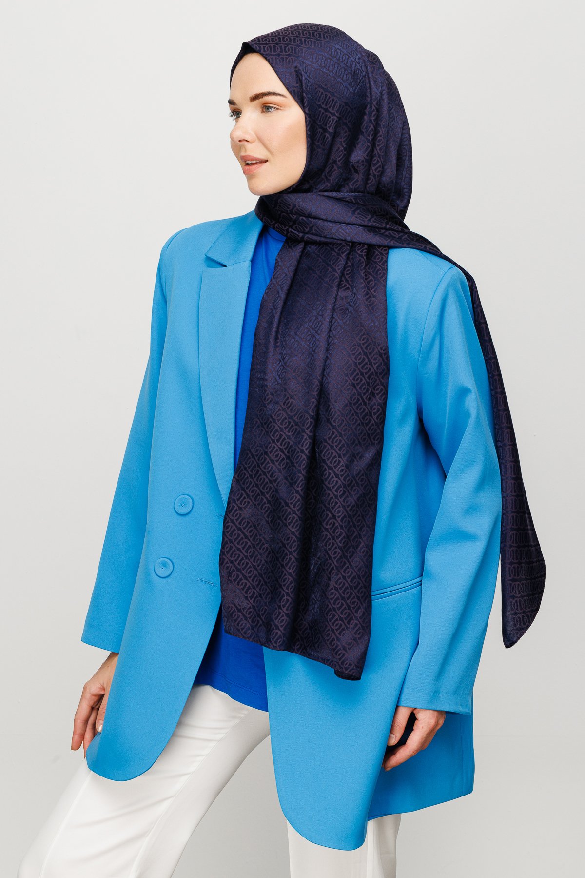 Gemustertes Glänzendes Jacquard Hijab