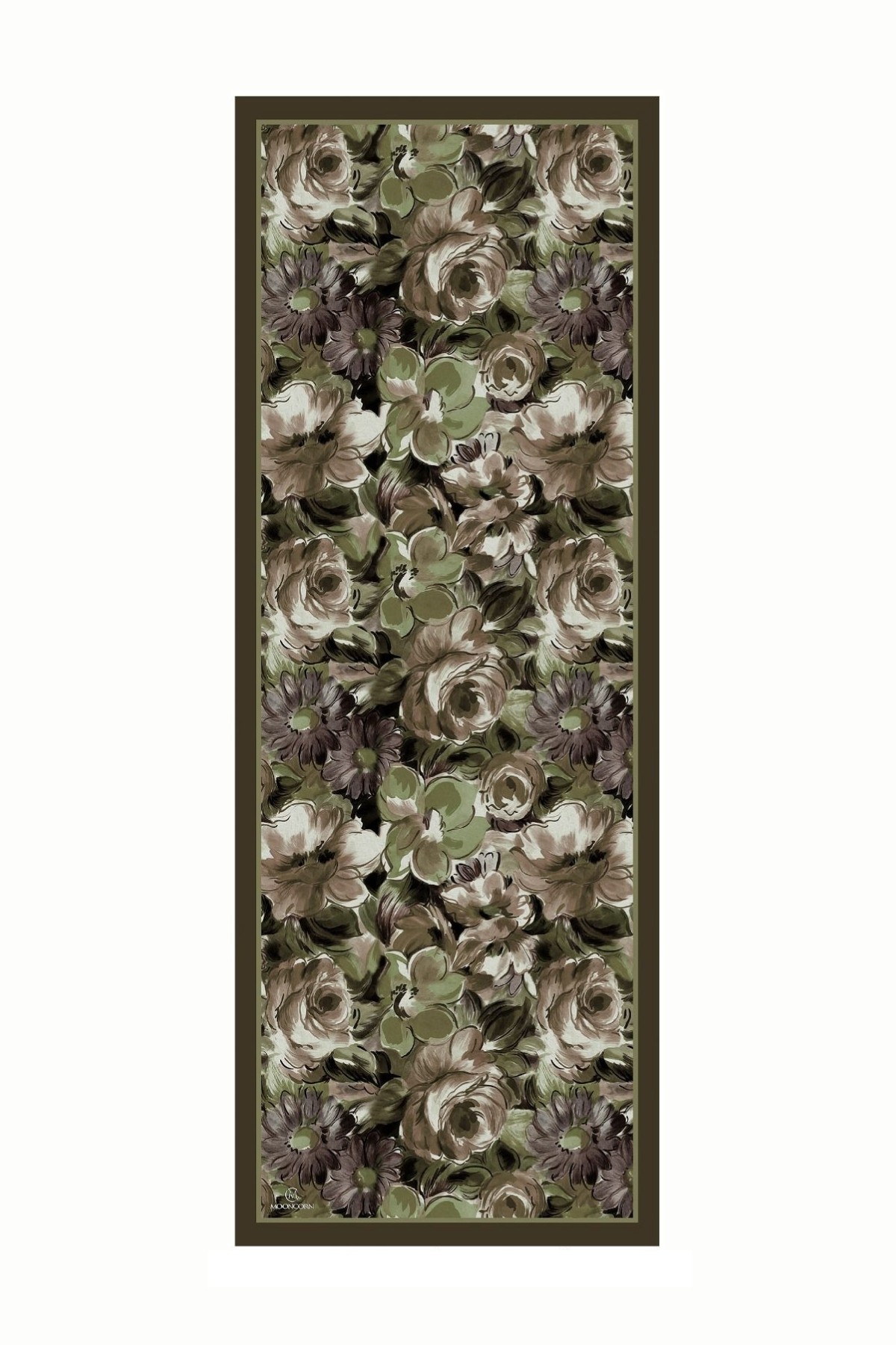 Patterned Cotton Shawl - Khaki