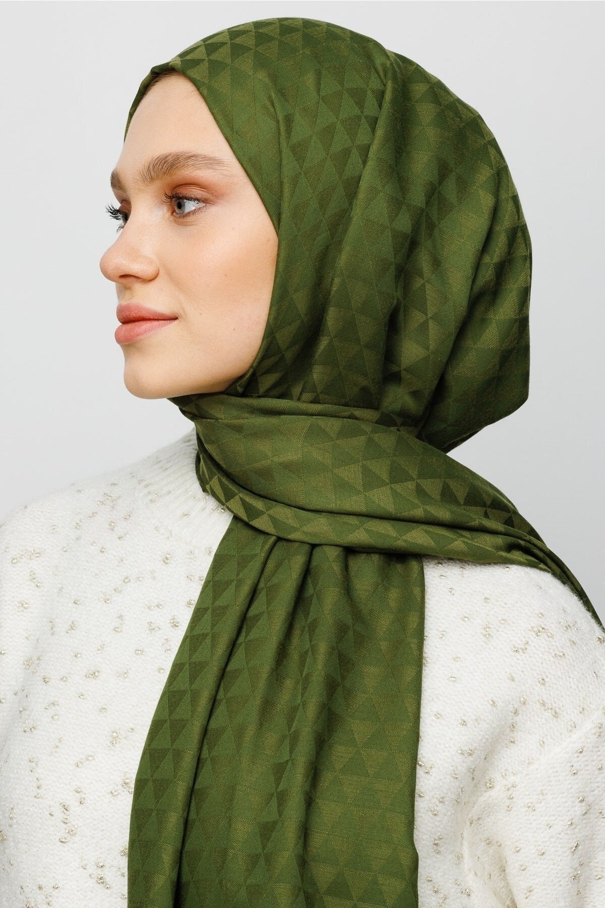 Gemustertes Baumwolle Jacquard Hijab