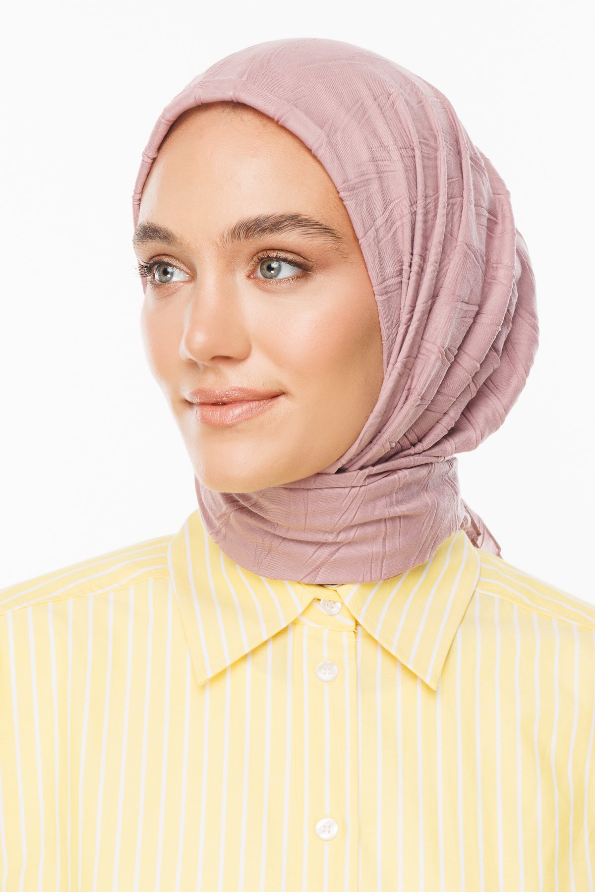Pleated Bamboo Scarf - Soft Pink