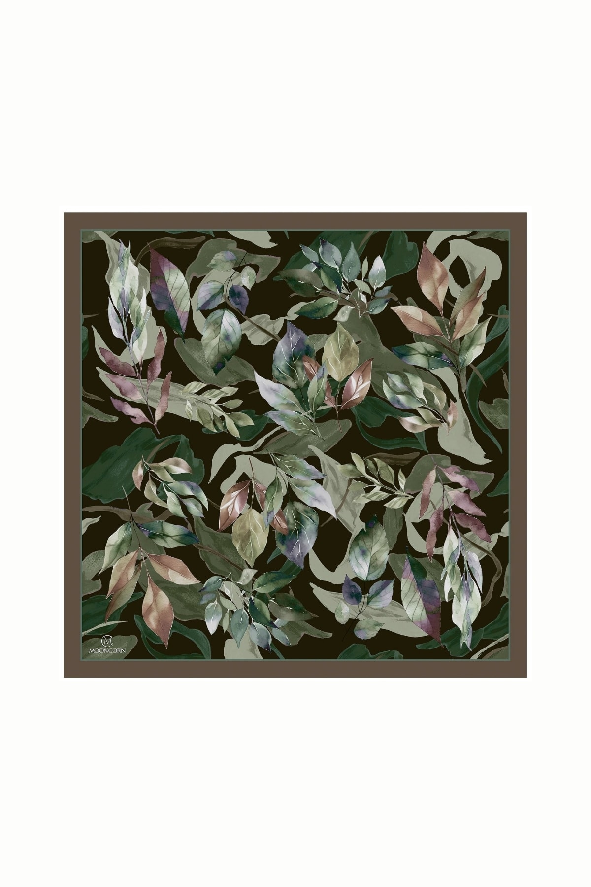 Lorya Pattern Cotton Scarf - Khaki