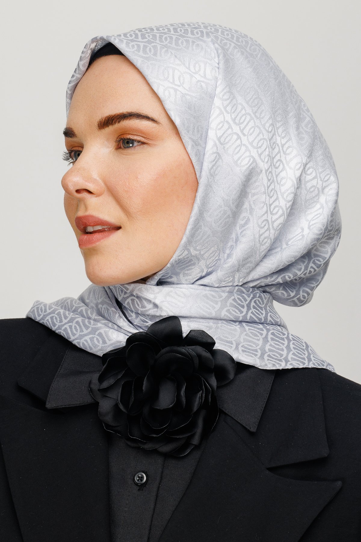 Gemustertes Glänzendes Jacquard Hijab