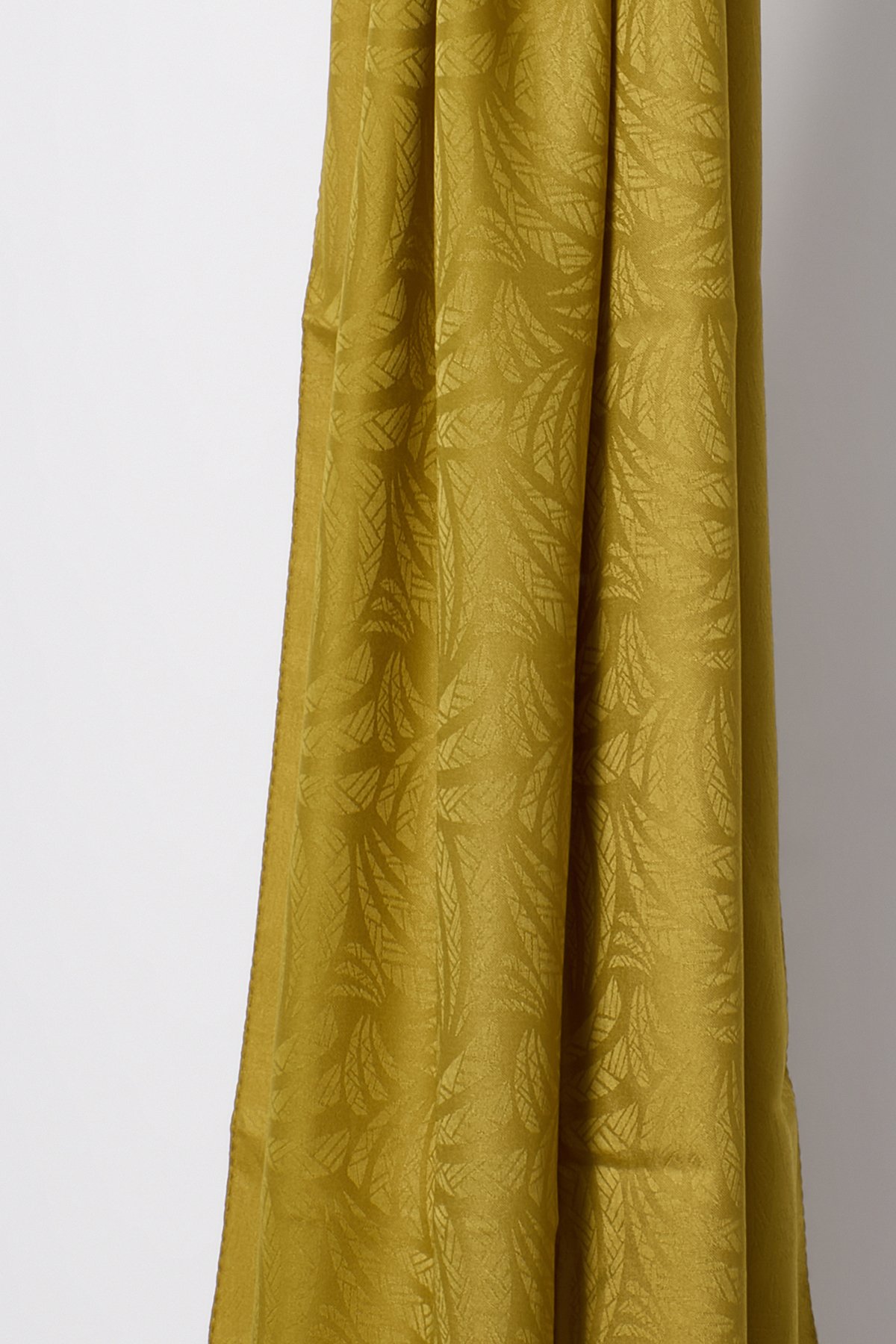 Artemis Pattern Silk Jacquard Shawl - Olive Green