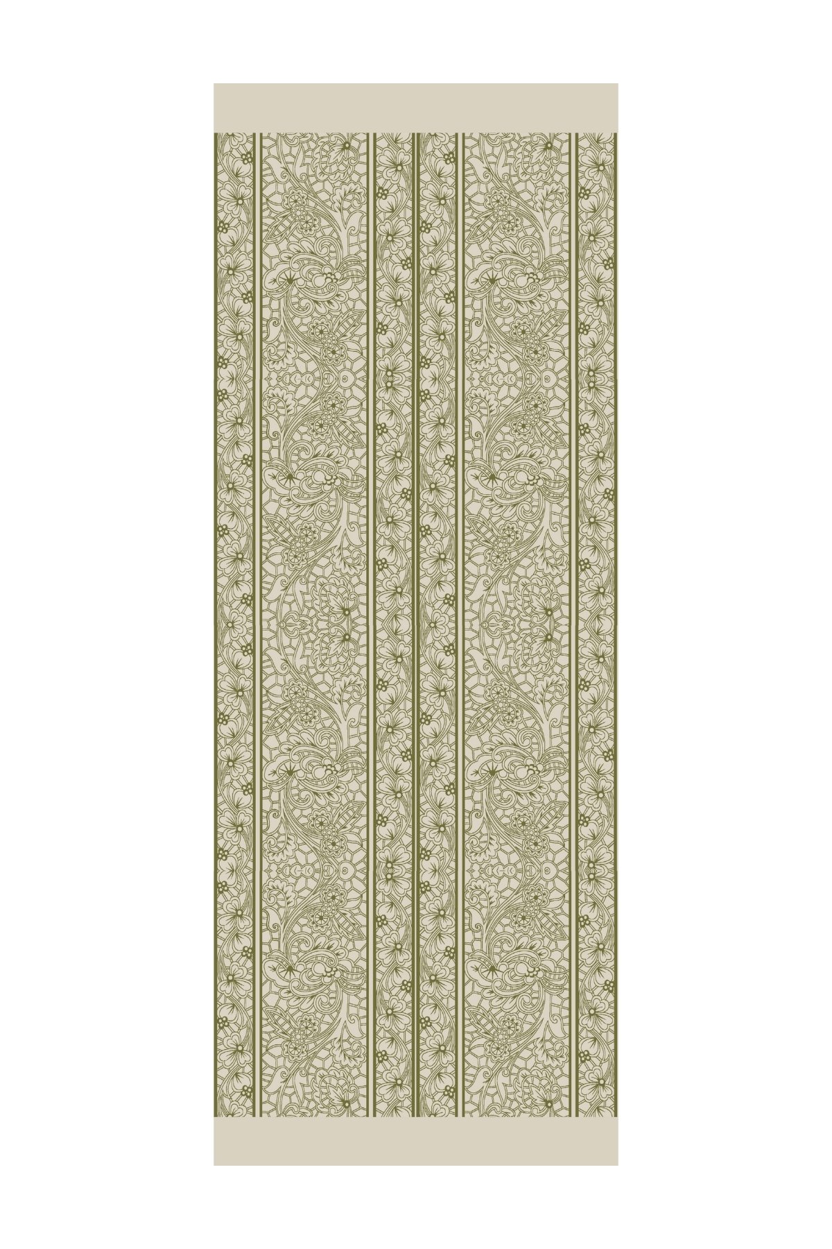 Lavin Pattern Double-Sided Shawl - Khaki-Salmon