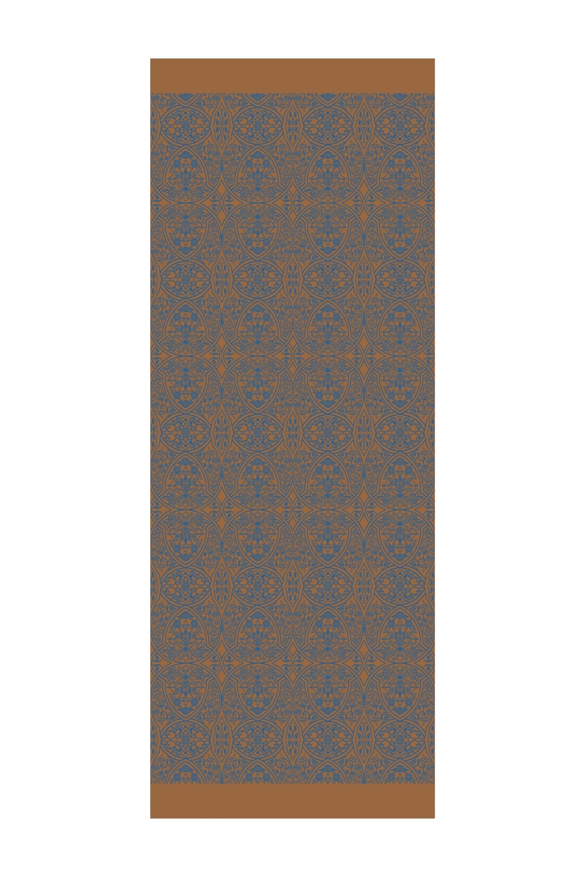 Marrakech Double Sided Shawl - Petrol Blue-Orange