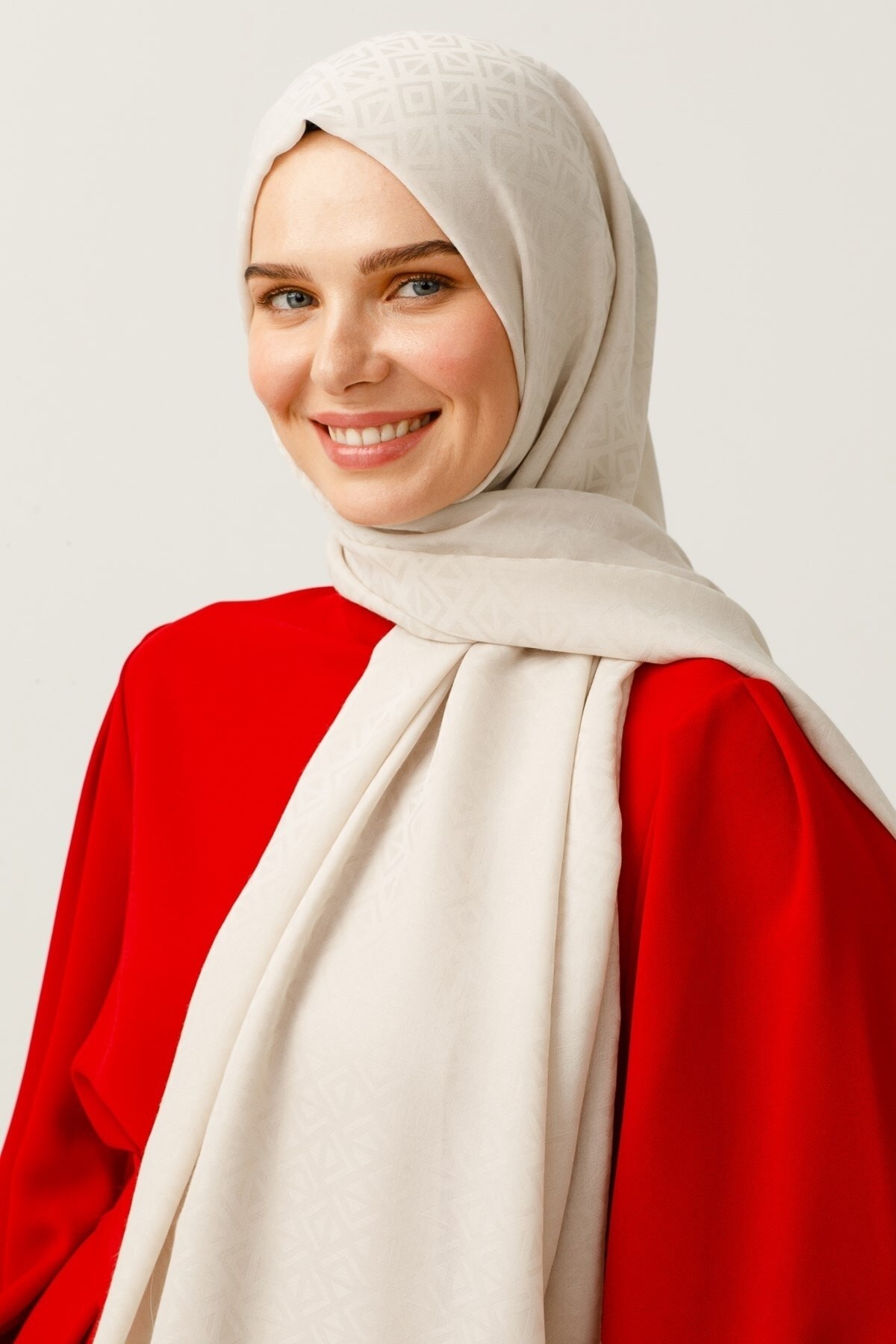 Gemustertes Baumwolle Jacquard Hijab