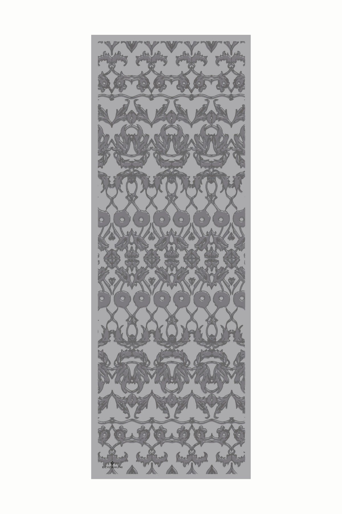 Yaren Desen Sakura İpek Şal - Light Grey