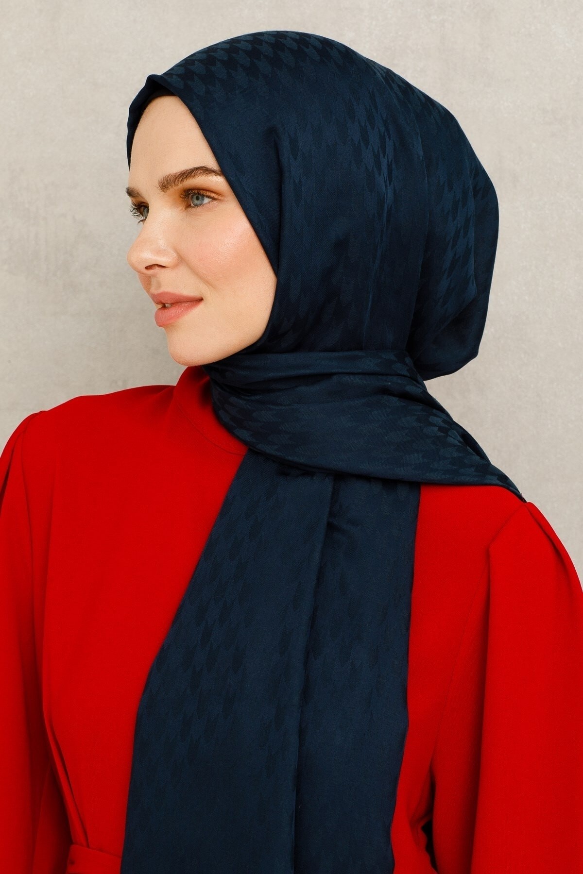 Swallow Pattern Cotton Jacquard Hijab