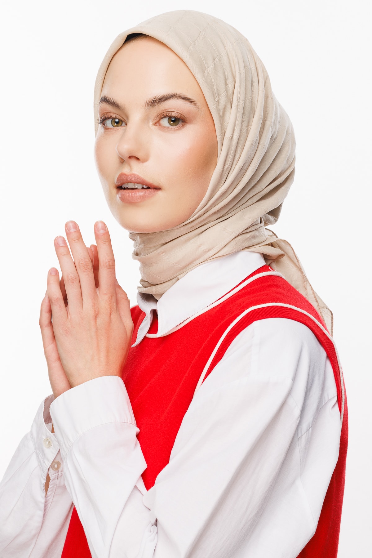 Bambu Jakar Eşarp - Taş Rengi