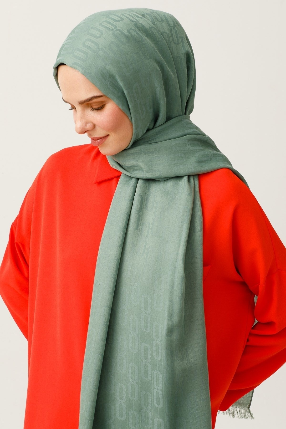 Gemustertes Baumwolle Jacquard Hijab