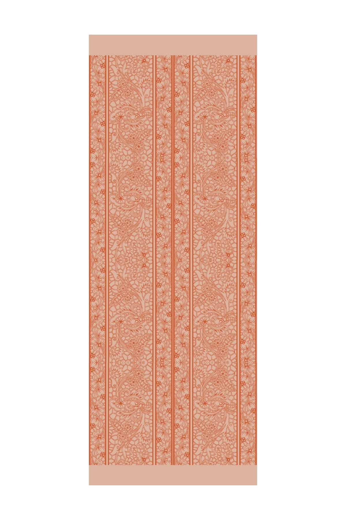 Lavin Pattern Double-Sided Shawl - Cinnamon-Beige