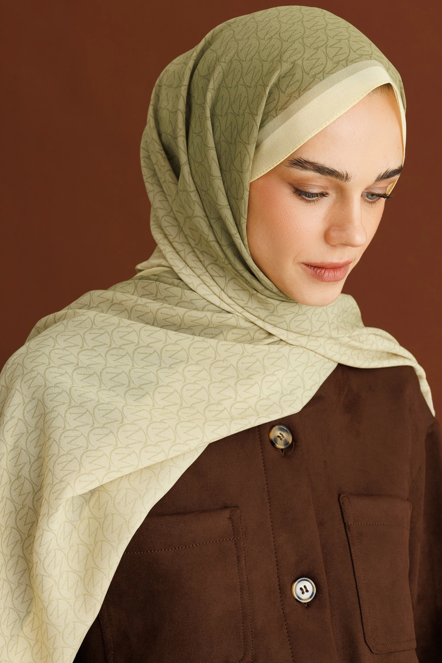 Monogram Hebei Silk Shawl - Bay