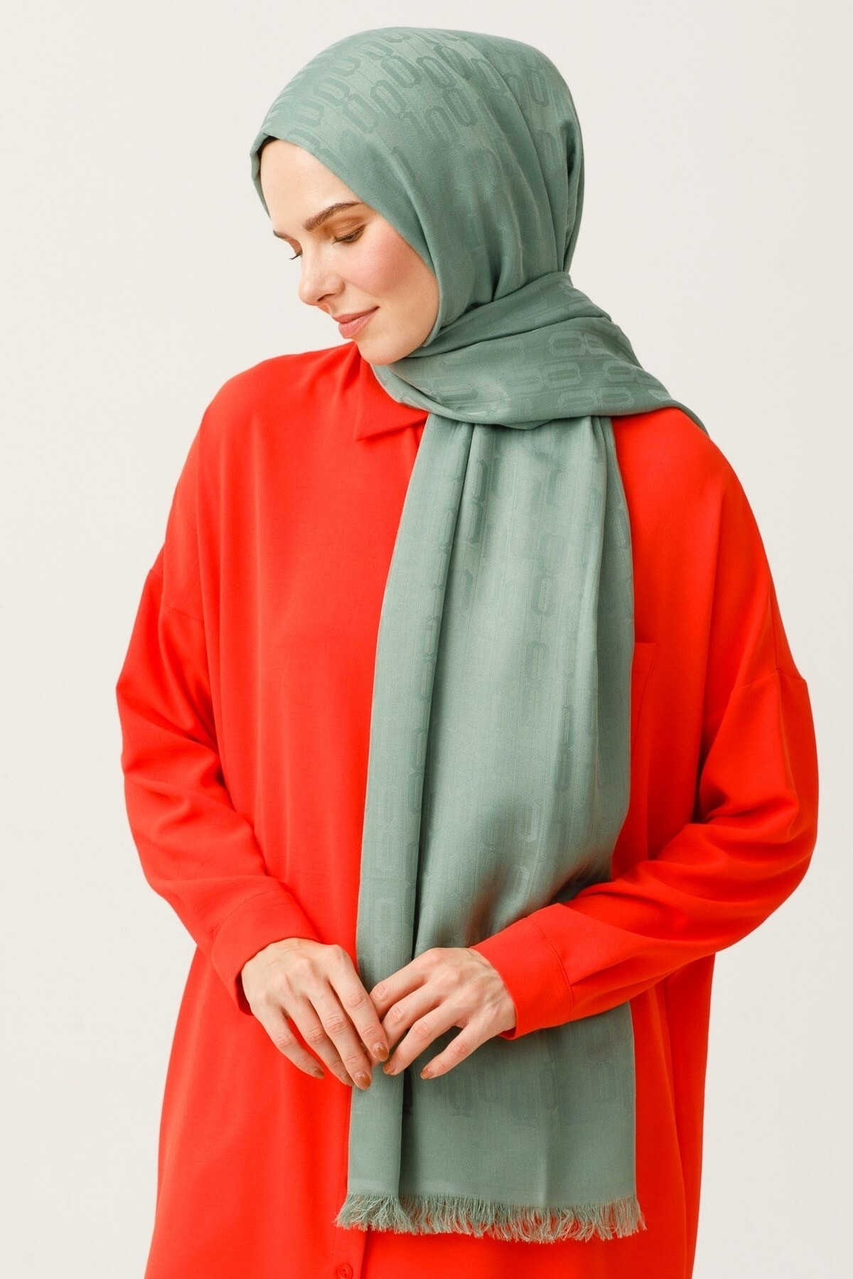 Chain Pattern Cotton Jacquard Hijab