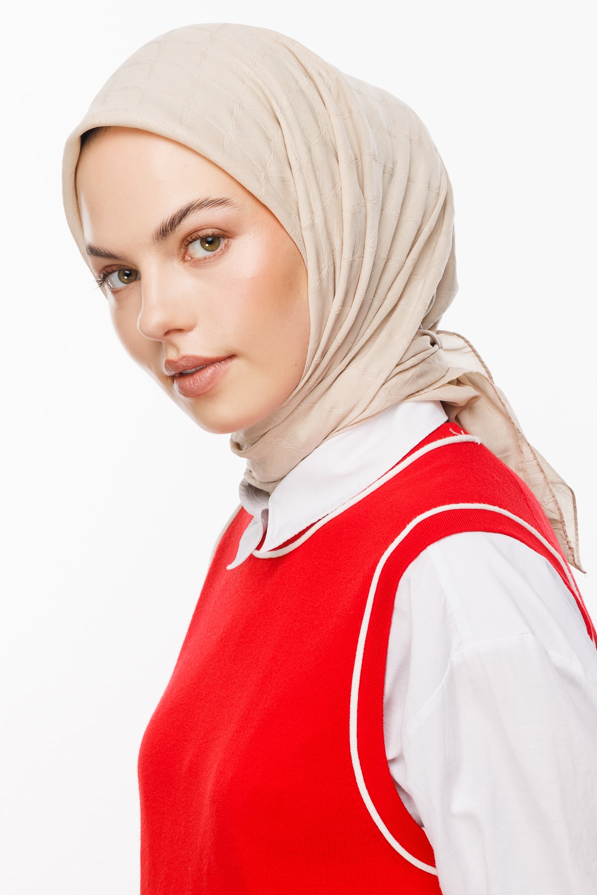 Bambu Jakar Eşarp - Taş Rengi