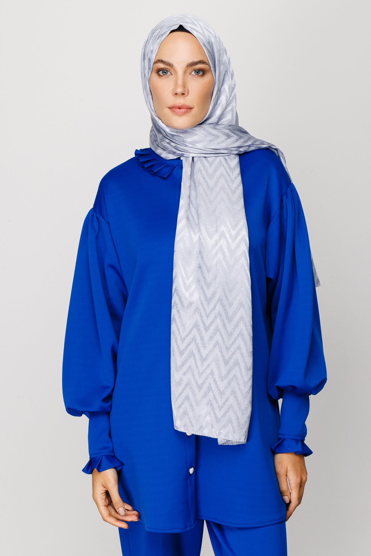 Gemustertes Glänzendes Jacquard Hijab