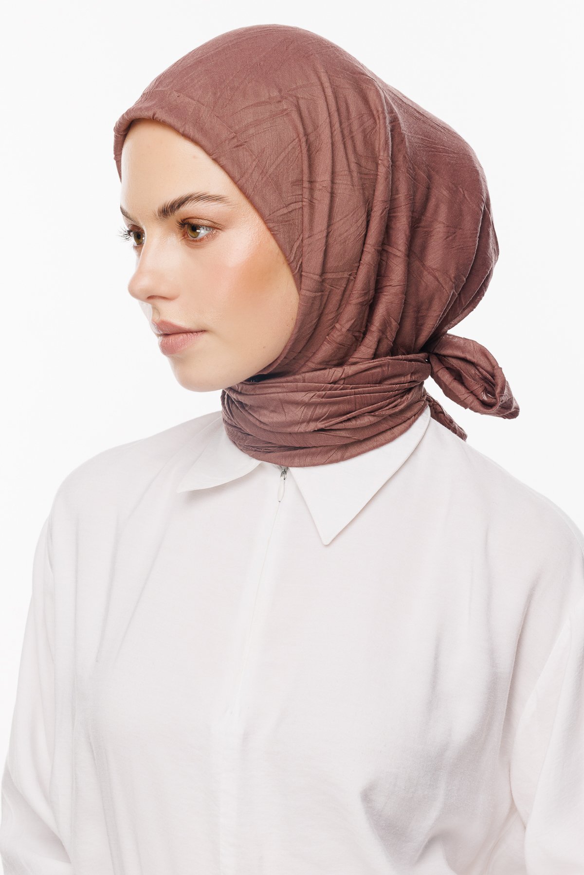 Pleated Bamboo Scarf - Garnet