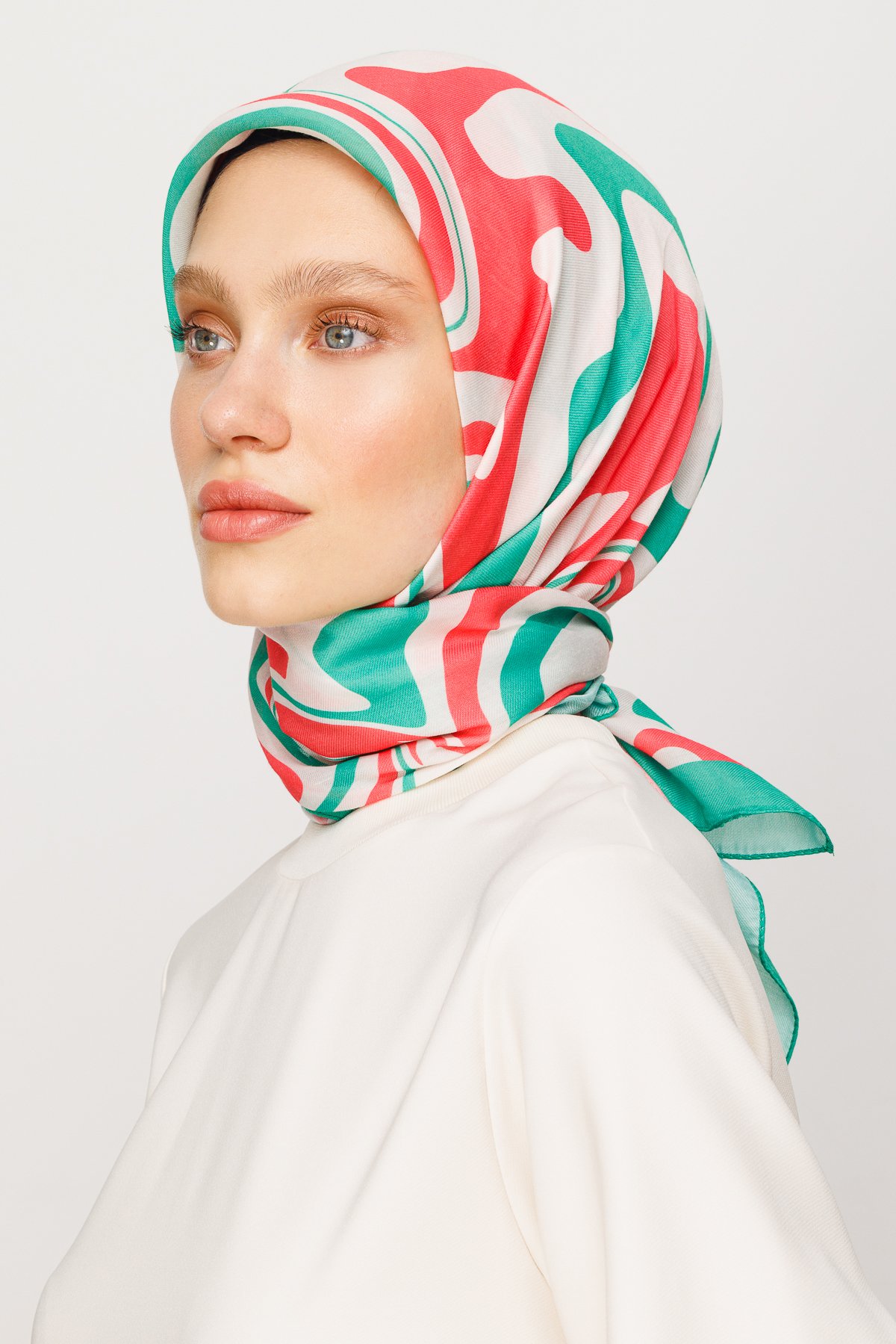 Mira Desen Dijital Soft Eşarp - Candy