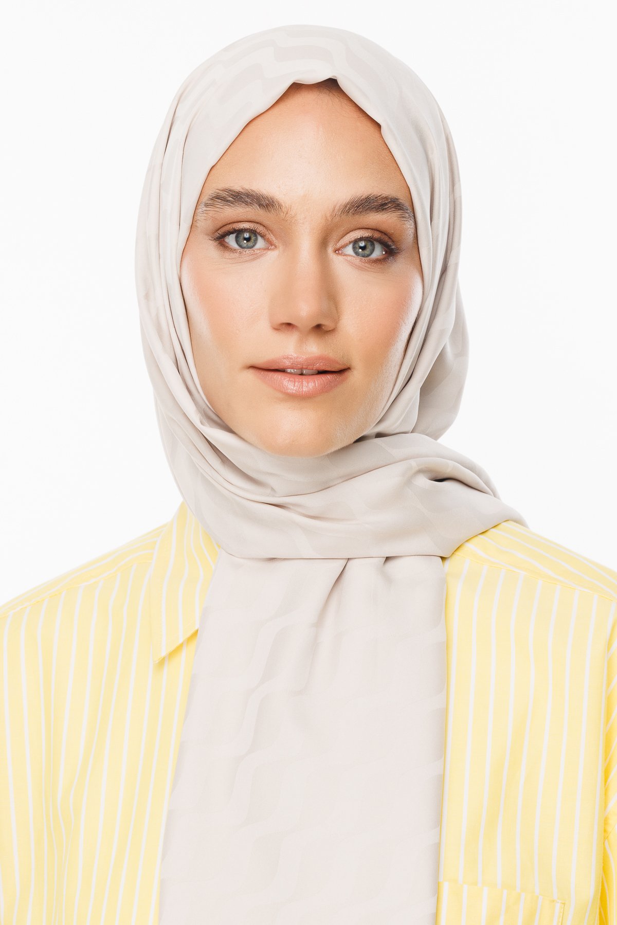 Gemustertes Seidig Jacquard Hijab