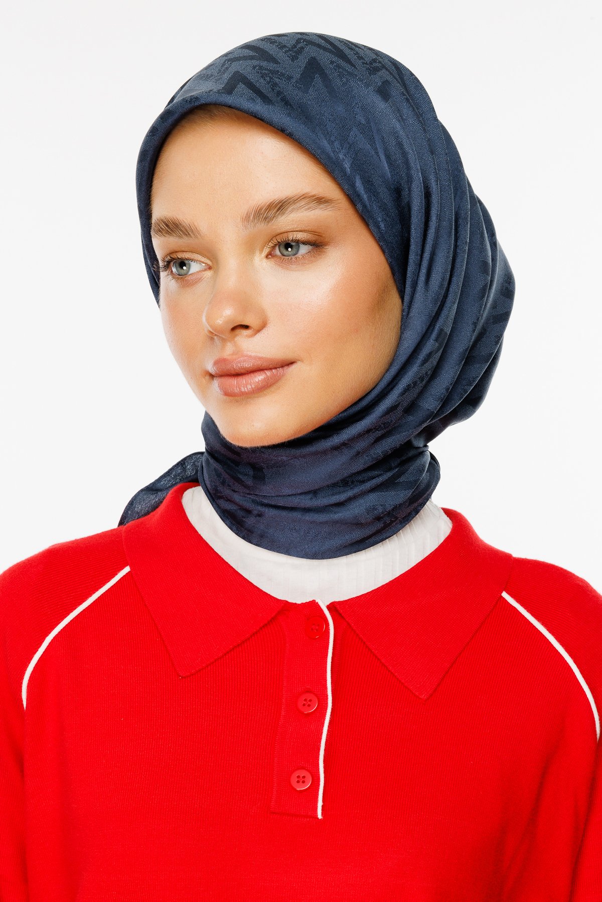 Nova Pattern Luxury Jacquard Scarf - Anthracite