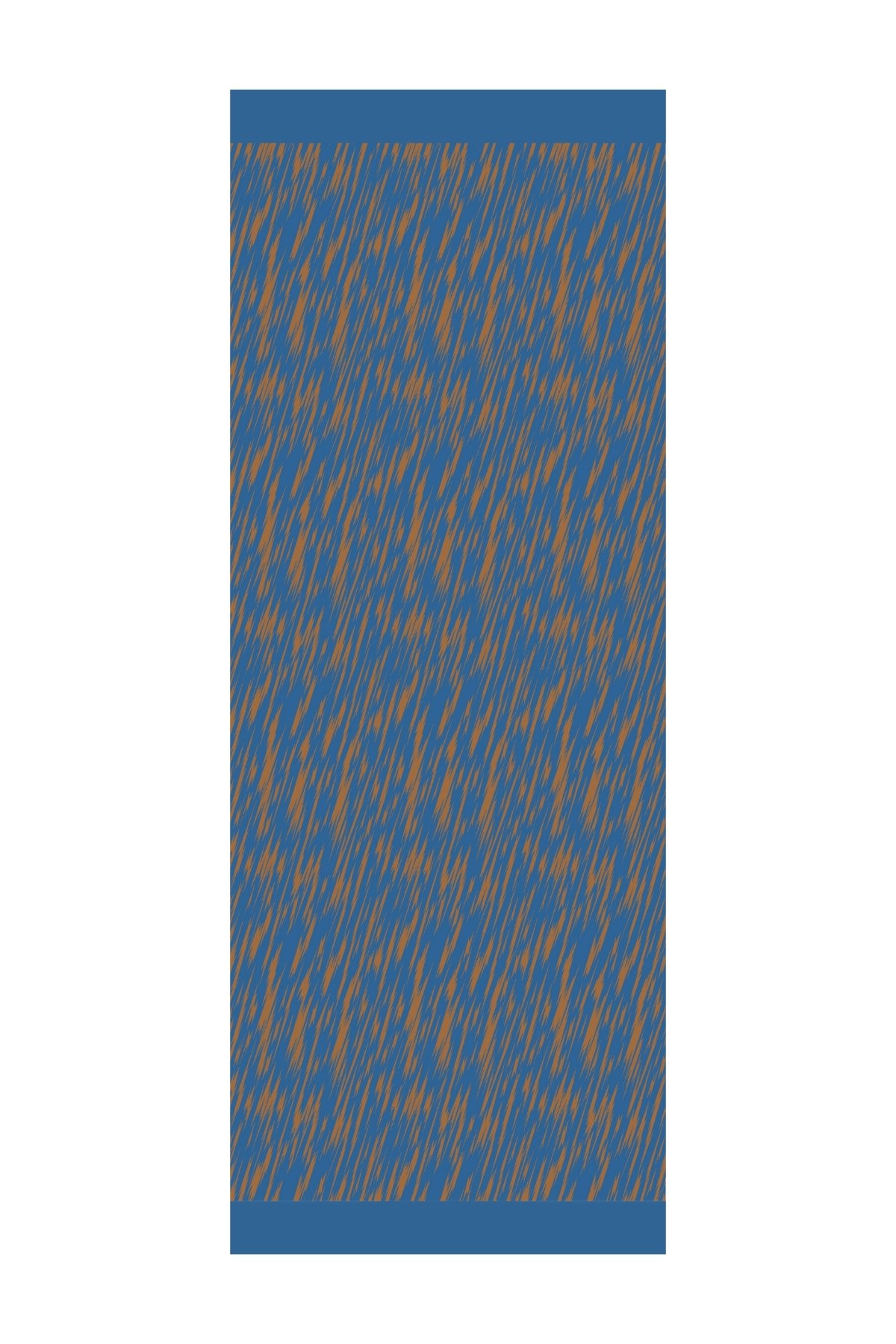 Marrakech Double Sided Shawl - Petrol Blue-Orange