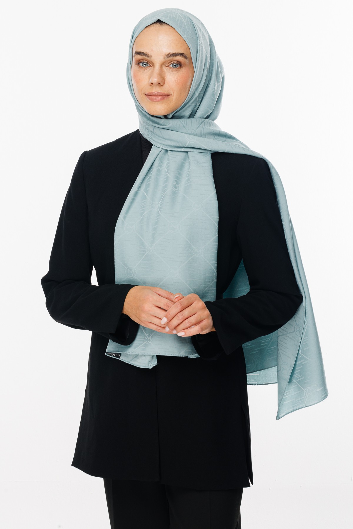 Moon Is Pattern Jacquard Shawl - Cağla