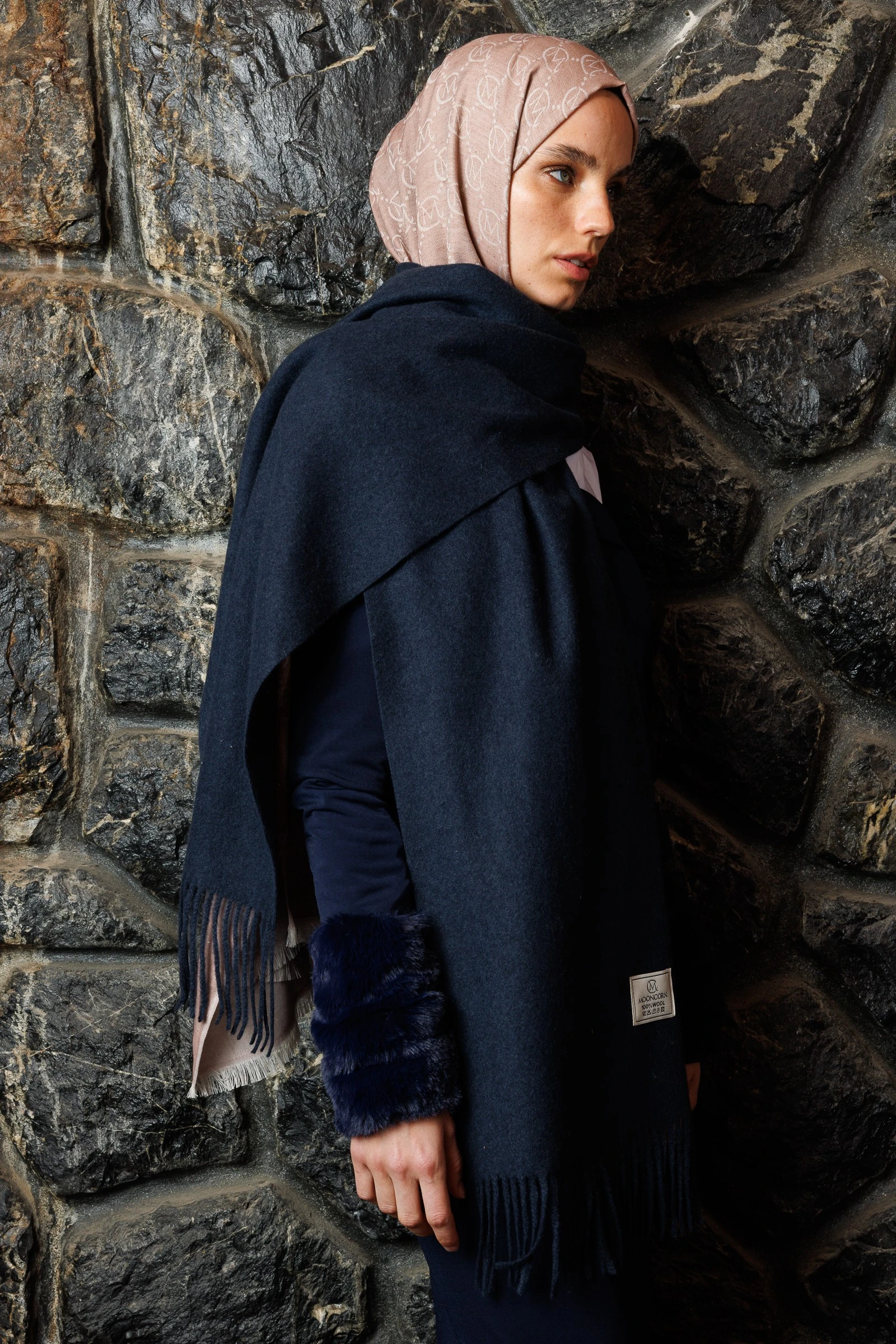 Yün Atkı - Lacivert