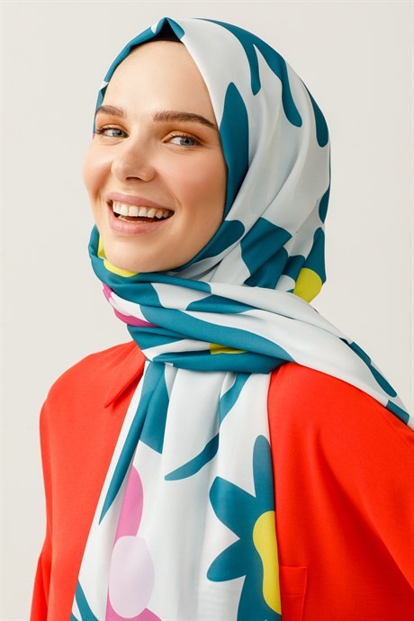 Gemusterter Krepp Hijab