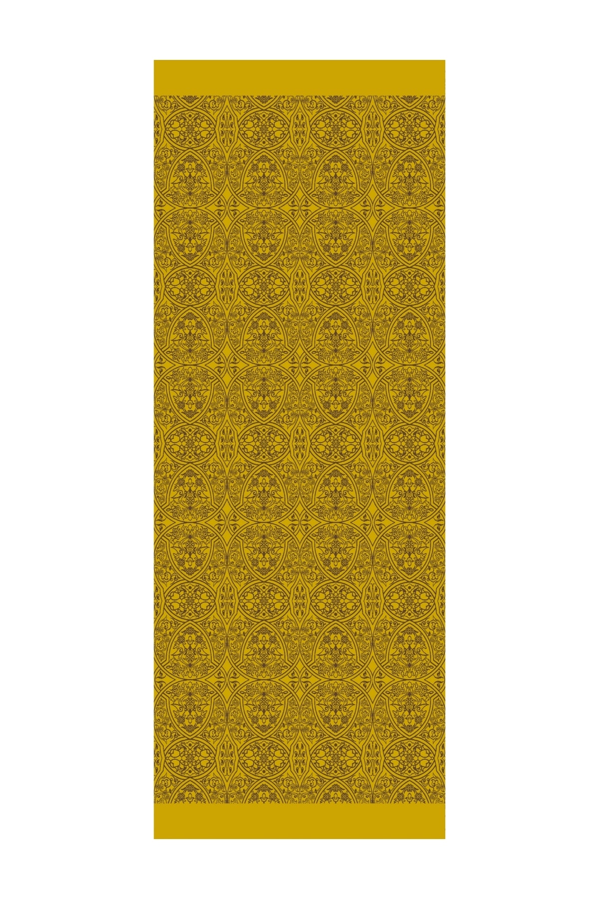 Morocco Pattern Double-Sided Shawl - Bitter Coffee-Mustard