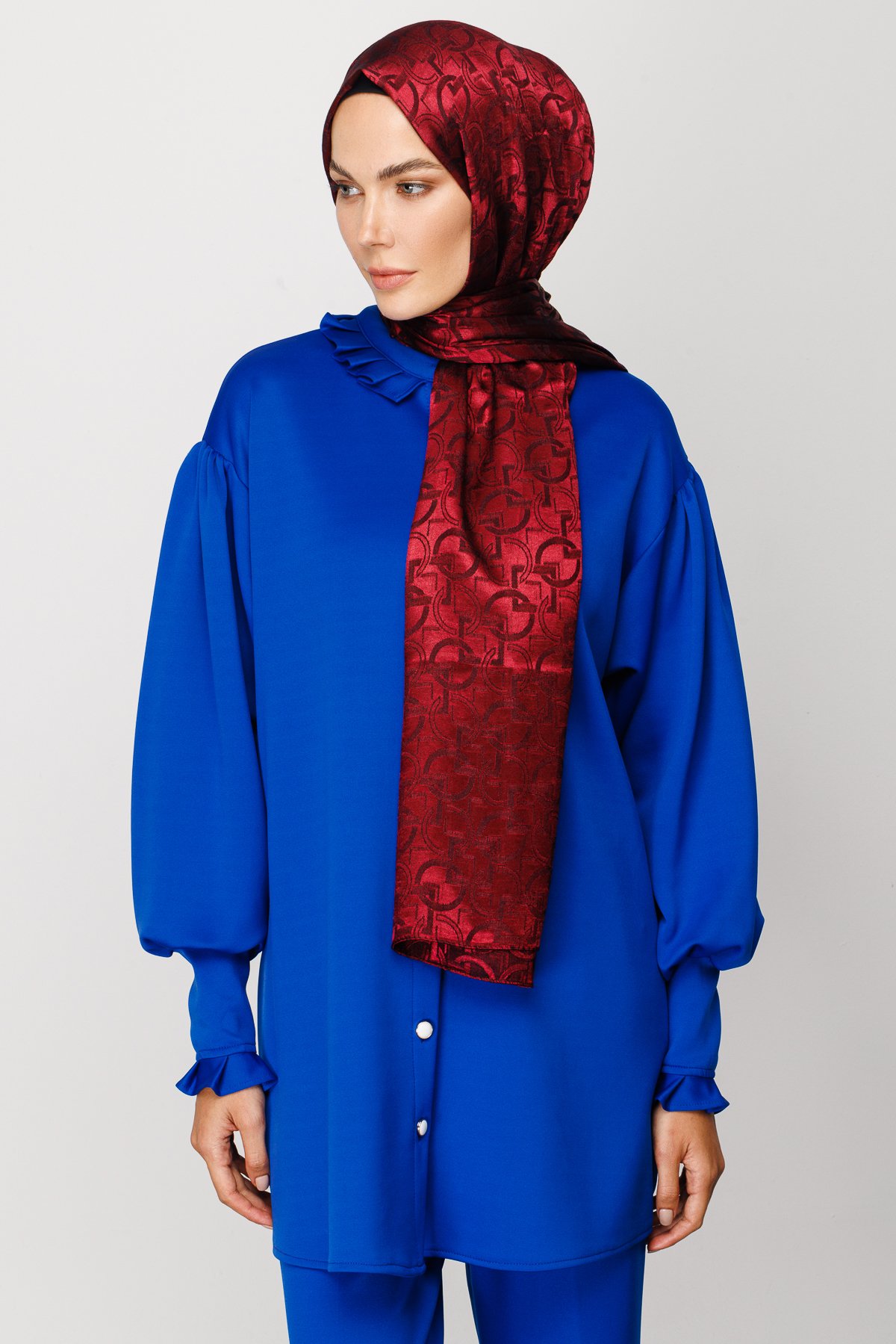 Gemustertes Glänzendes Jacquard Hijab