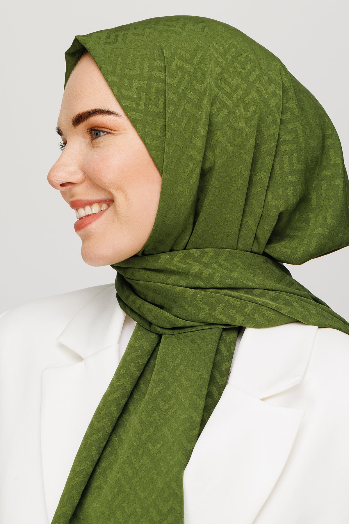 Gemustertes Seidig Jacquard Hijab