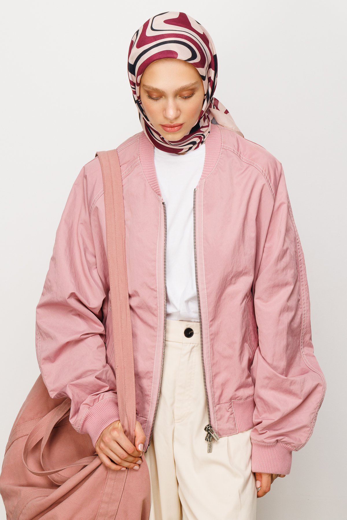 Mira Desen Dijital Soft Eşarp - Magenta