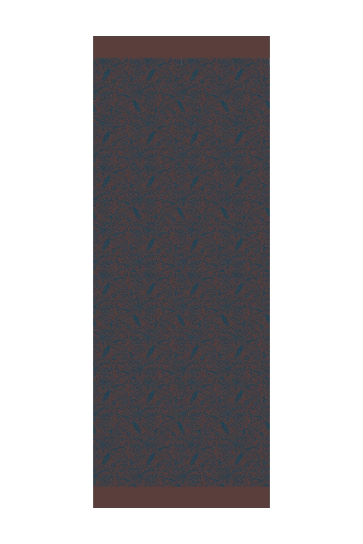 Marrakech Double Sided Shawl - Bitter Coffee-Petroleum Blue