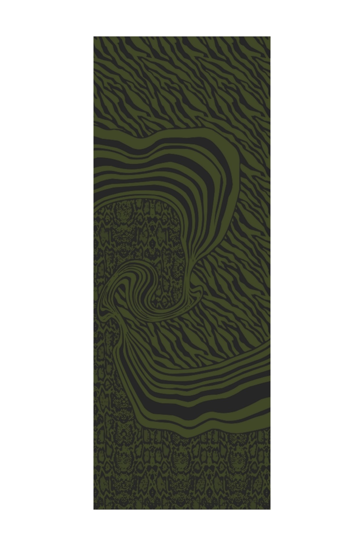Marrakech Double Sided Shawl - Black-Khaki