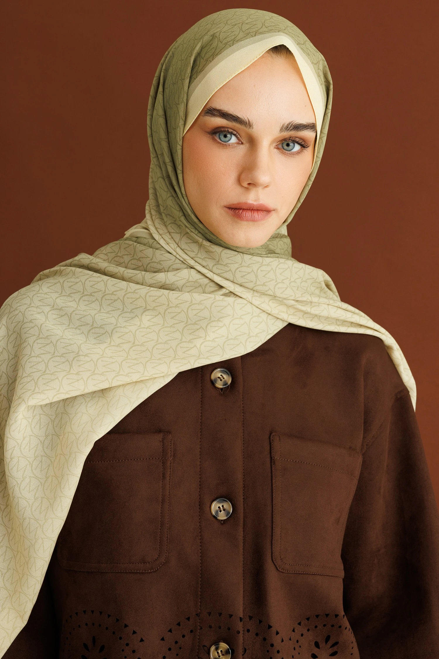 Monogram Hebei Silk Shawl - Bay