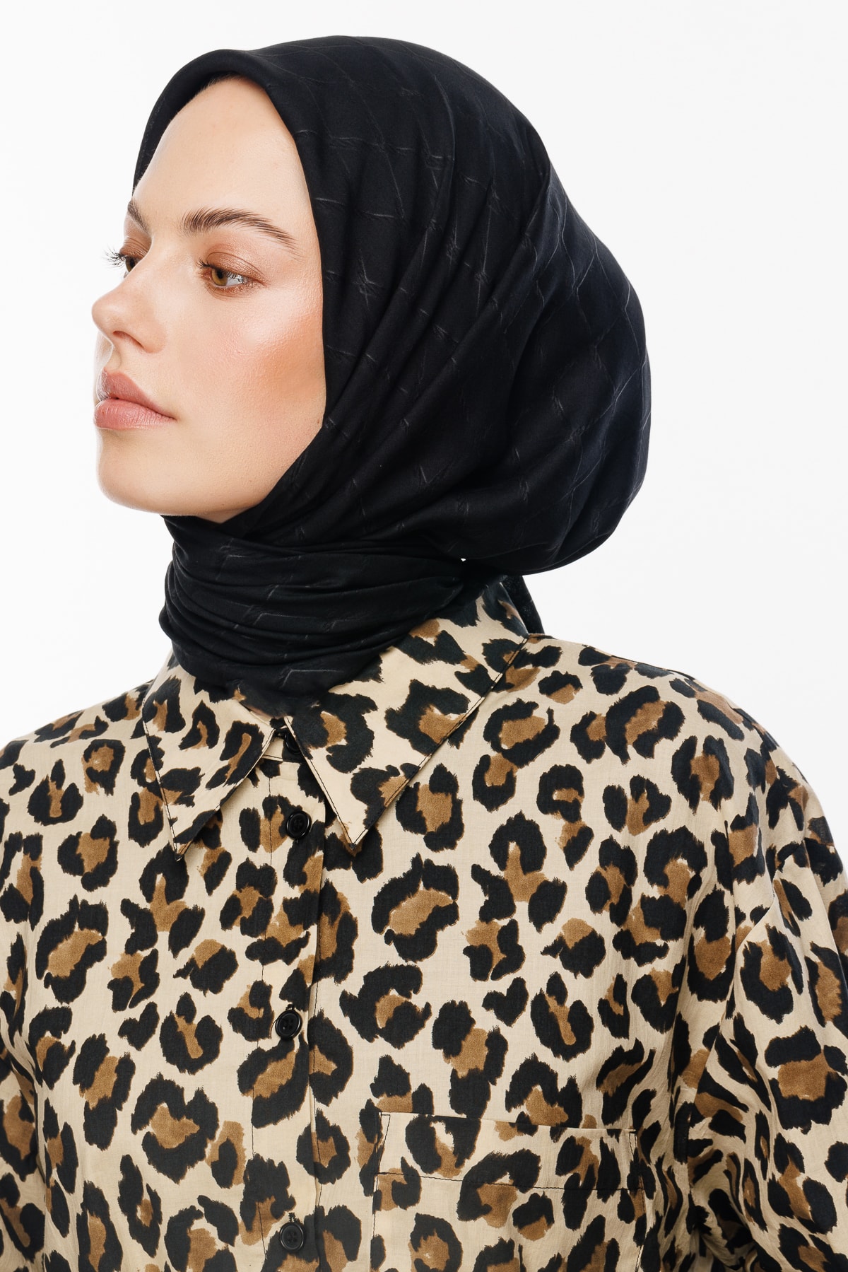 Bamboo Jacquard Scarf - Black