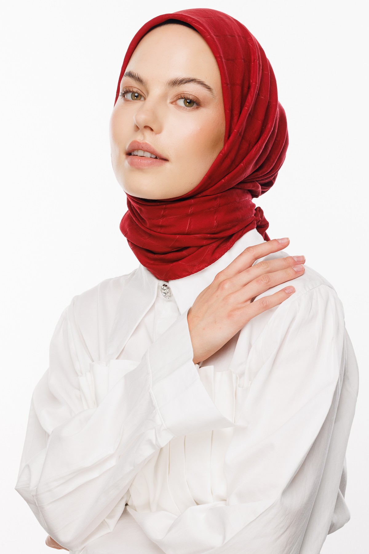 Bambu Jakar Eşarp - Bordo