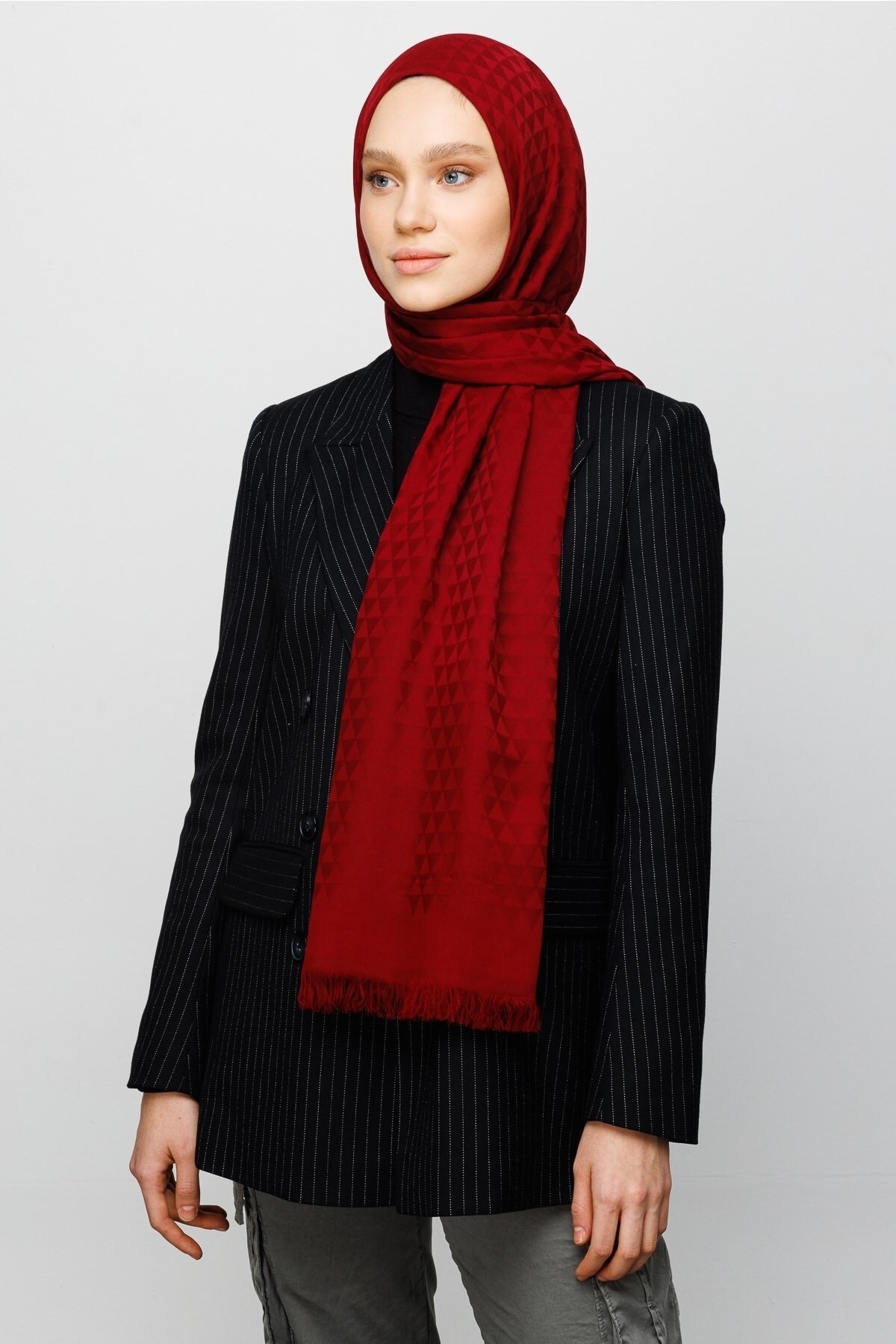 Gemustertes Baumwolle Jacquard Hijab