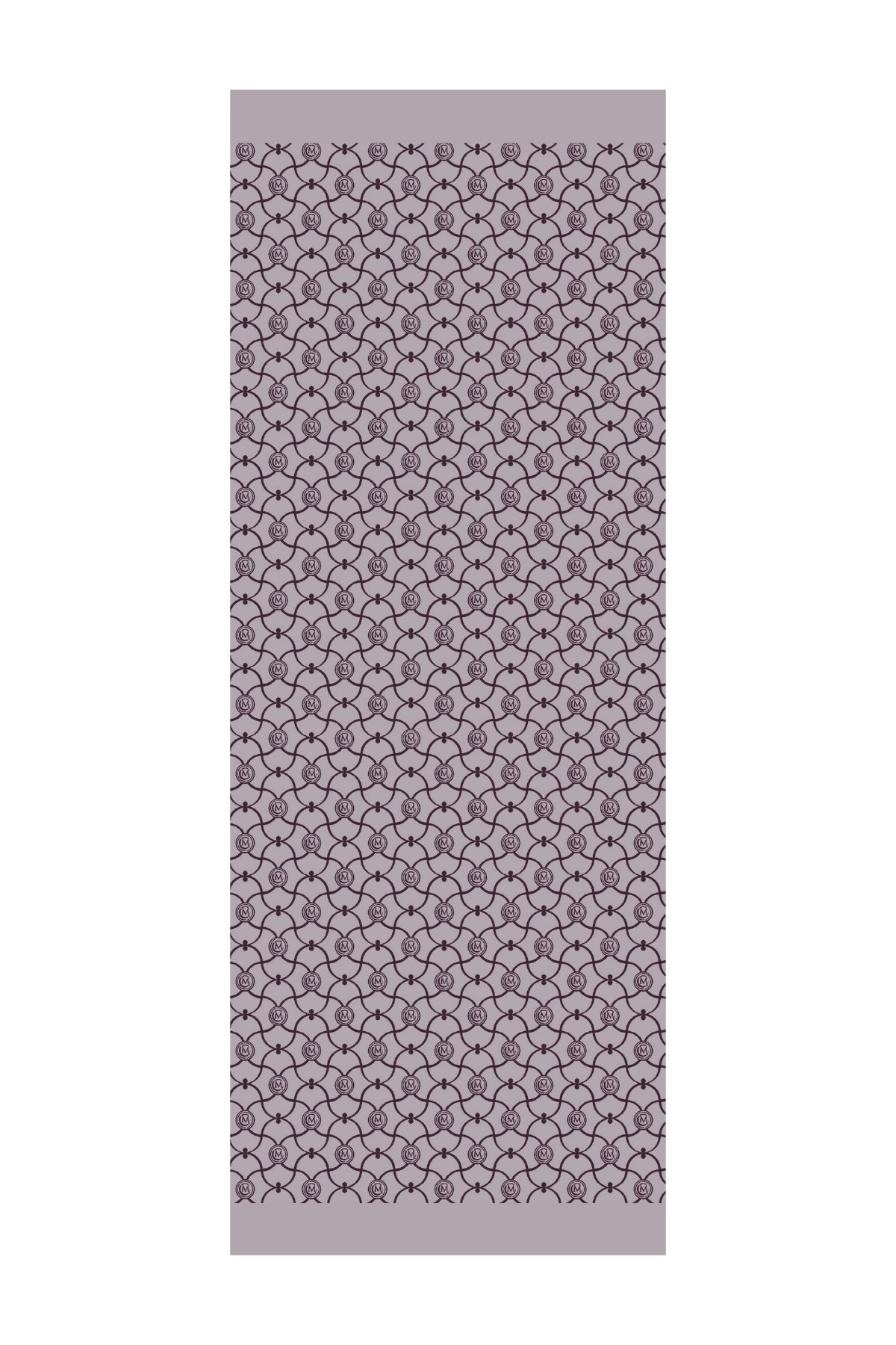 Marrakech Pattern Double-Sided Shawl - Purple-Gray