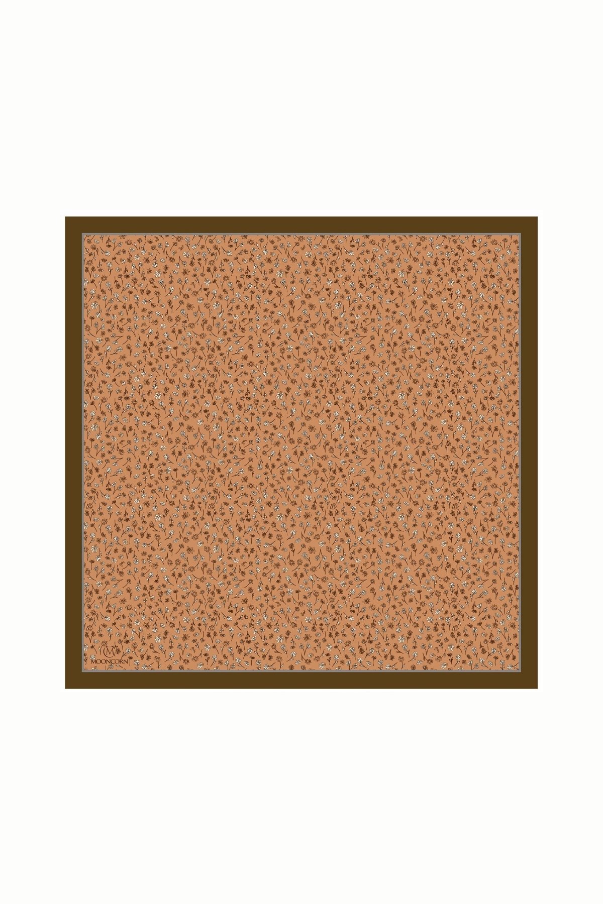 Minor Pattern Cotton Scarf - Brown