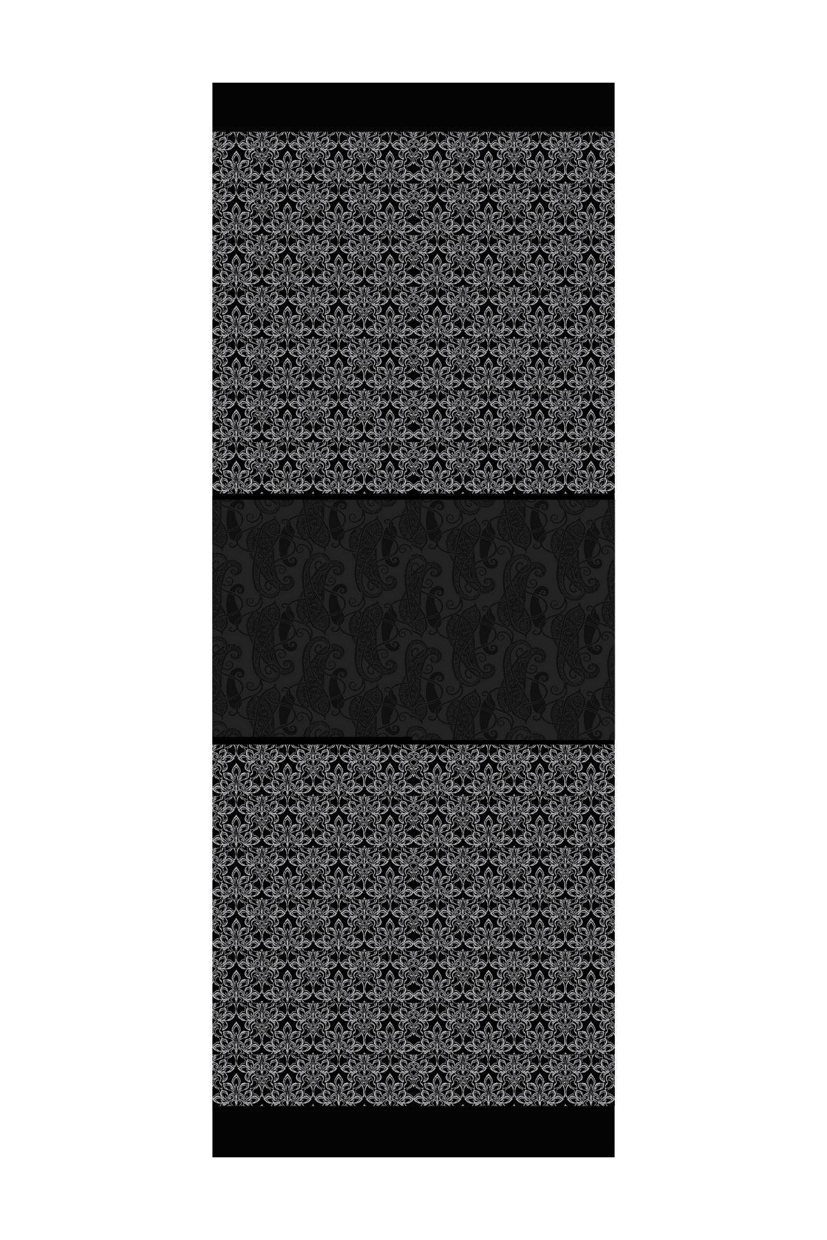 Nora Pattern Double-Sided Shawl - Black-Black