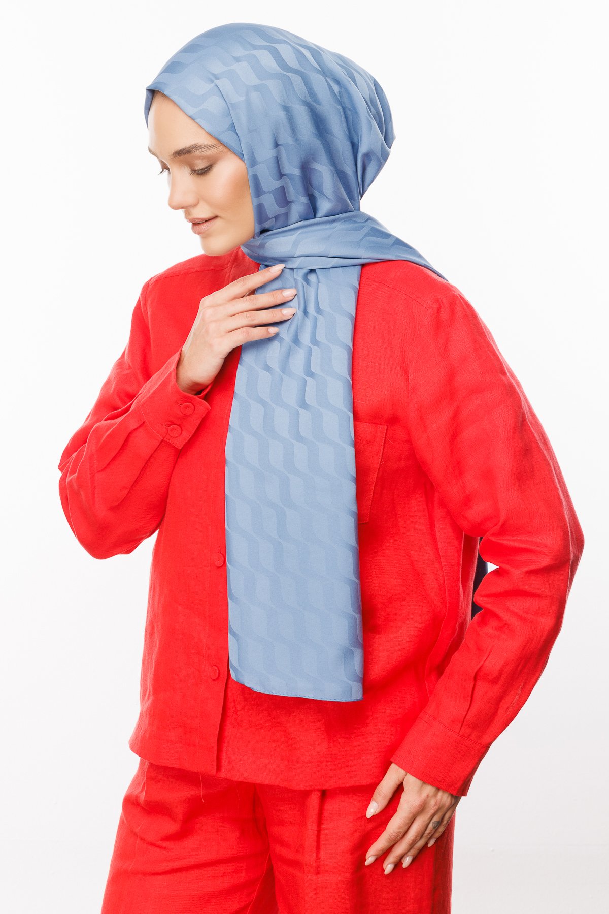 Wave Pattern Silky Jacquard Hijab