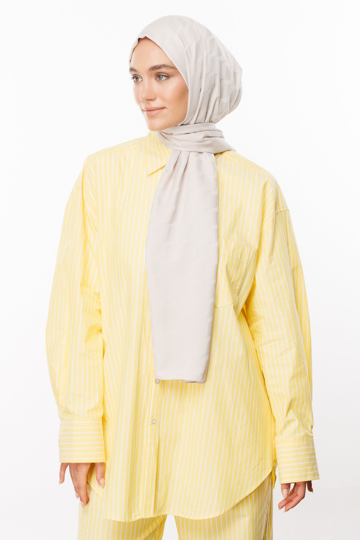 Gemustertes Seidig Jacquard Hijab