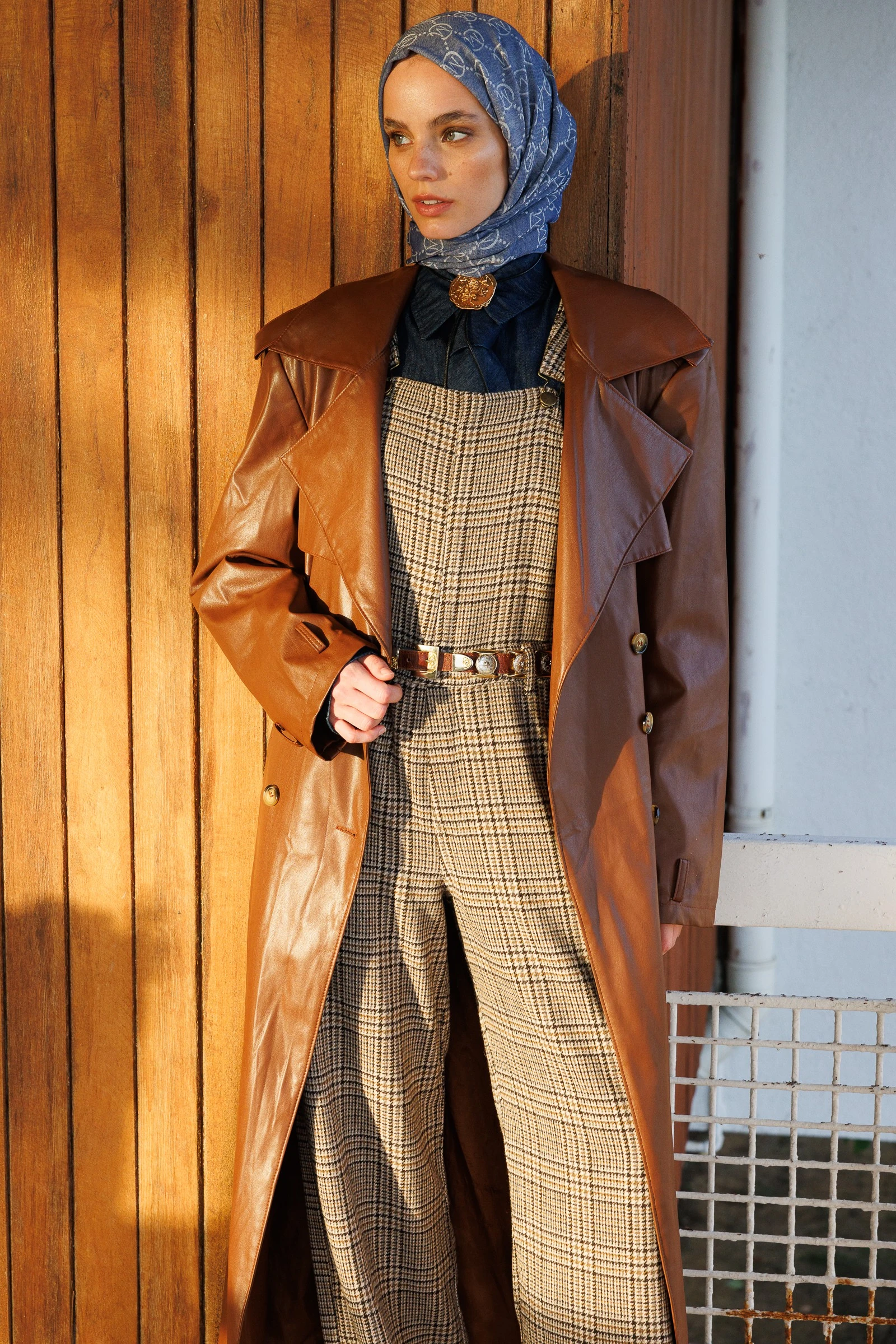 Yün İpek Şal - Mavi