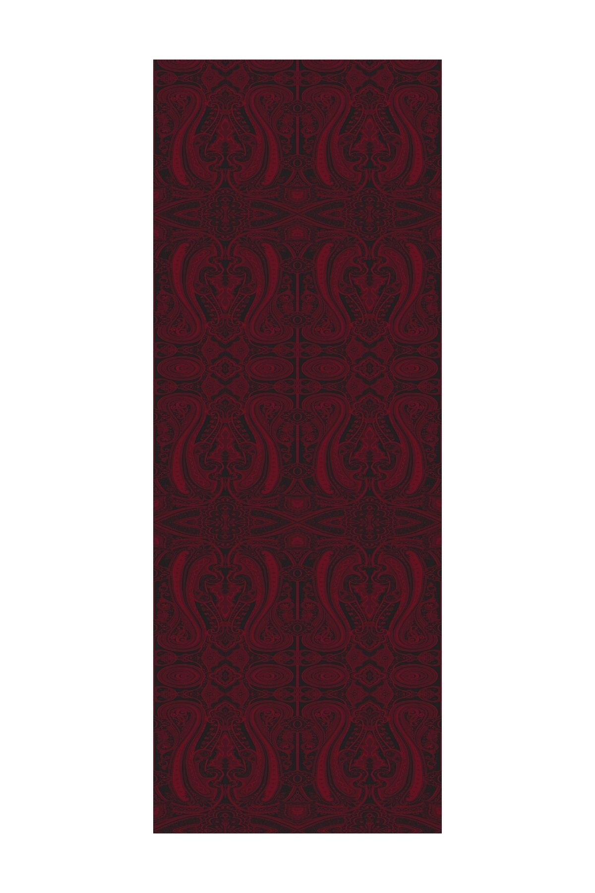 Liva Pattern Shine Line Shawl - Black-Burgundy