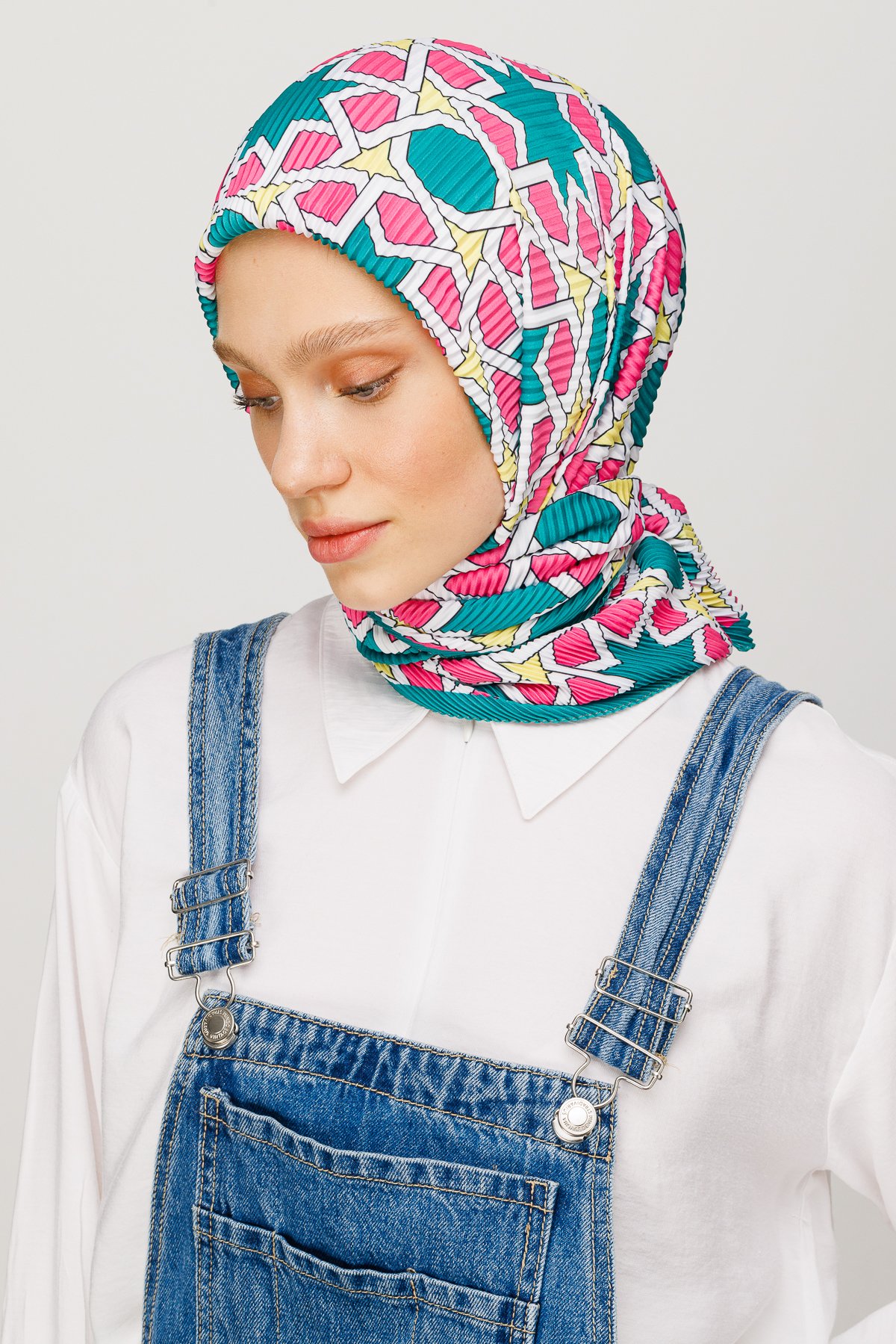 Şira Desen Pilise Eşarp - Pembe