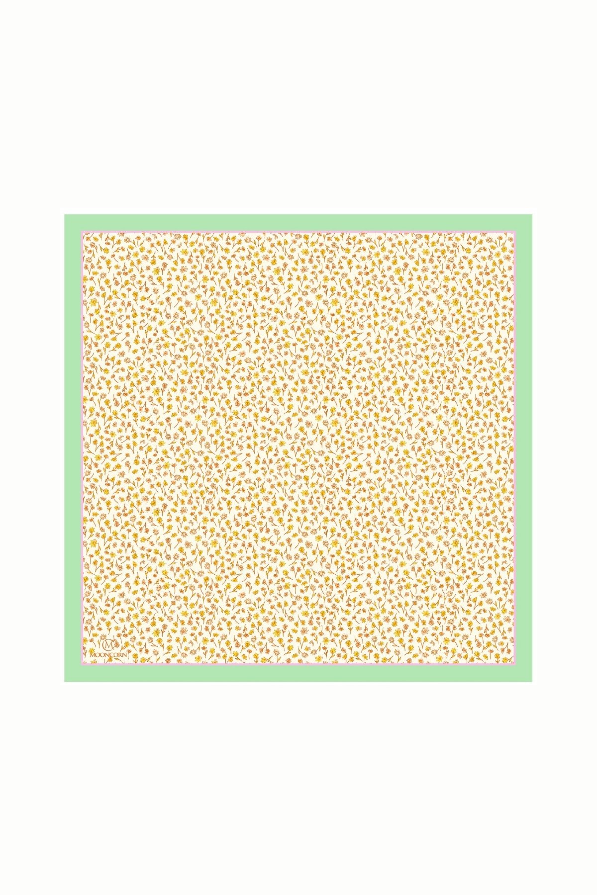 Minor Pattern Cotton Scarf - Yellow